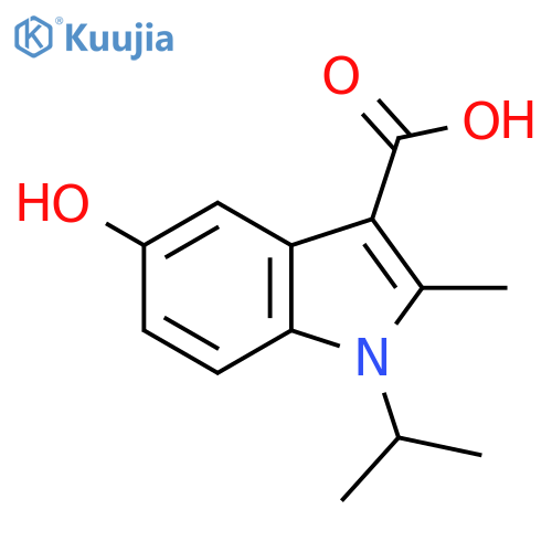 5-hydroxy-2-methyl-1-(propan-2-yl)-1H-indole-3-carboxylic acid structure
