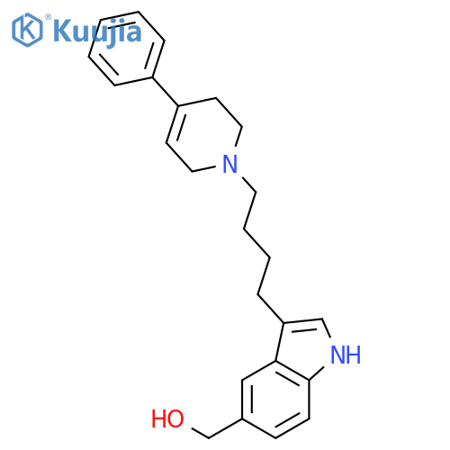 1H-Indole-5-methanol, 3-[4-(3,6-dihydro-4-phenyl-1(2H)-pyridinyl)butyl]- structure