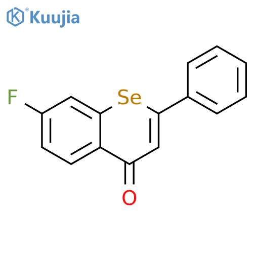 4H-1-Benzoselenin-4-one, 7-fluoro-2-phenyl- structure