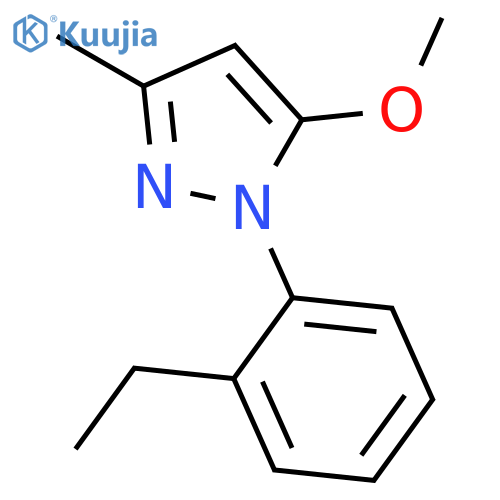 1H-Pyrazole, 1-(2-ethylphenyl)-5-methoxy-3-methyl- structure