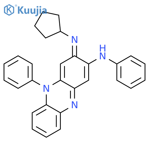 2-Phenazinamine, 3-(cyclopentylimino)-3,5-dihydro-N,5-diphenyl- structure
