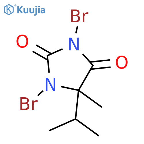 2,4-Imidazolidinedione, 1,3-dibromo-5-methyl-5-(1-methylethyl)- structure