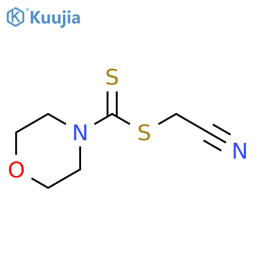 4-Morpholinecarbodithioic acid, cyanomethyl ester structure