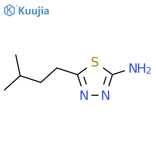 5-(3-Methylbutyl)-1,3,4-thiadiazol-2-amine structure