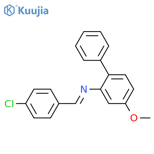 [1,1'-Biphenyl]-2-amine, N-[(4-chlorophenyl)methylene]-4-methoxy- structure