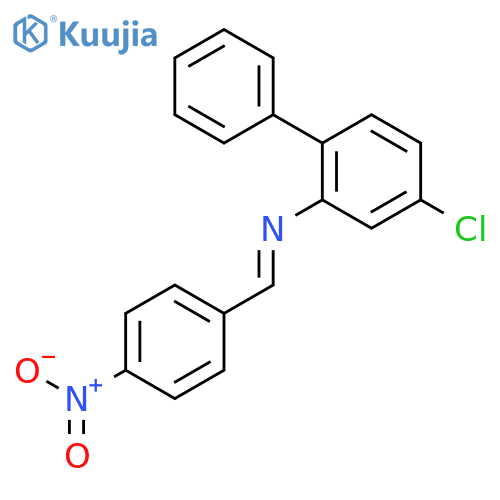 [1,1'-Biphenyl]-2-amine, 4-chloro-N-[(4-nitrophenyl)methylene]- structure