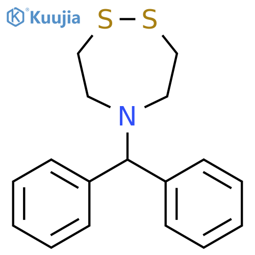 3H-1,2,5-Dithiazepine, 5-(diphenylmethyl)tetrahydro- structure