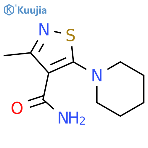 4-Isothiazolecarboxamide, 3-methyl-5-(1-piperidinyl)- structure