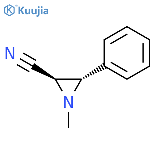 2-Aziridinecarbonitrile, 1-methyl-3-phenyl-, trans- structure