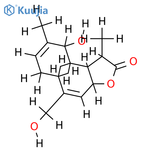 9beta,15-dihydroxygermacra-1(10),4-dien-11beta,13-dihydro-6alpha,12-olide structure