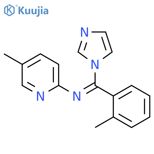 1H-Imidazole, 1-[(2-methylphenyl)[(5-methyl-2-pyridinyl)imino]methyl]- structure