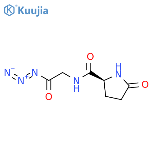 Glycyl azide, N-(5-oxo-L-prolyl)- structure