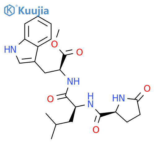 L-Tryptophan,5-oxo-L-prolyl-L-leucyl-, methyl ester (9CI) structure
