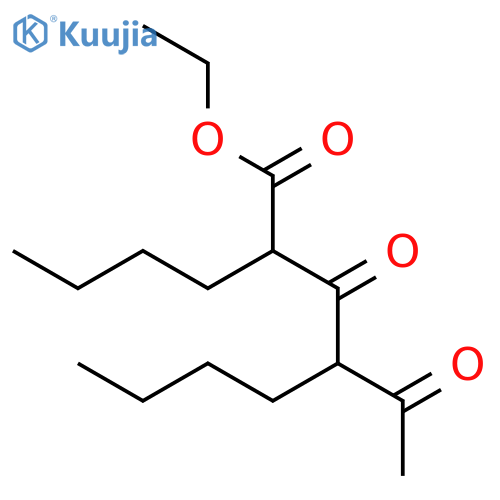 Octanoic acid, 4-acetyl-2-butyl-3-oxo-, ethyl ester structure