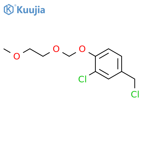 Benzene, 2-chloro-4-(chloromethyl)-1-[(2-methoxyethoxy)methoxy]- structure