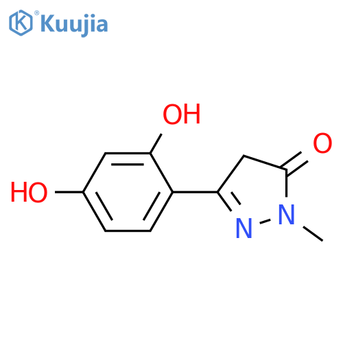 3-(2,4-dihydroxyphenyl)-1-methyl-4,5-dihydro-1H-pyrazol-5-one structure