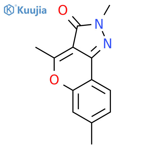 [1]Benzopyrano[4,3-c]pyrazol-3(2H)-one, 2,4,7-trimethyl- structure