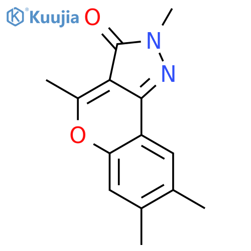 [1]Benzopyrano[4,3-c]pyrazol-3(2H)-one, 2,4,7,8-tetramethyl- structure