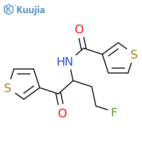3-Thiophenecarboxamide, N-[3-fluoro-1-(3-thienylcarbonyl)propyl]- structure
