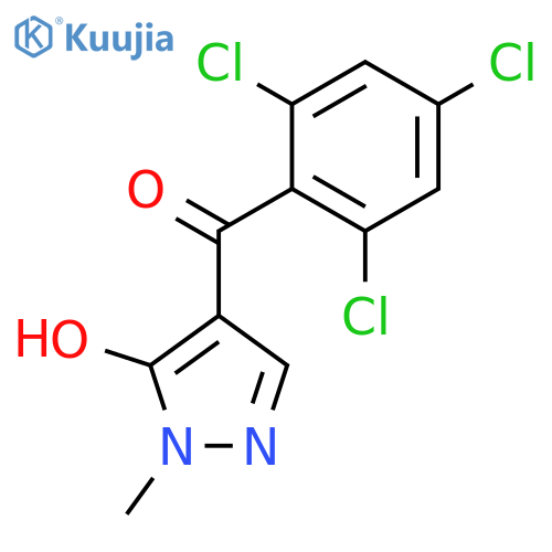 Methanone, (5-hydroxy-1-methyl-1H-pyrazol-4-yl)(2,4,6-trichlorophenyl)- structure