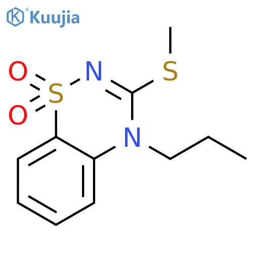 4H-1,2,4-Benzothiadiazine, 3-(methylthio)-4-propyl-, 1,1-dioxide structure