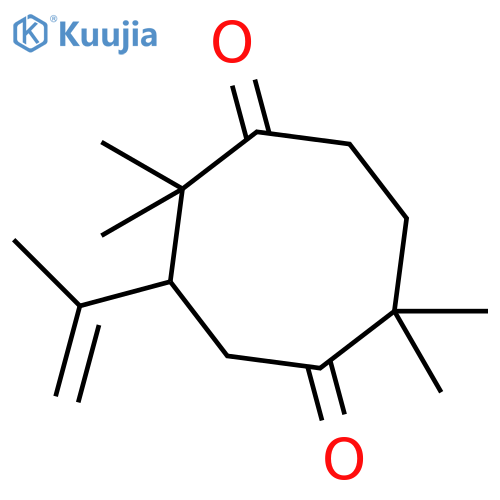 1,5-Cyclooctanedione, 2,2,6,6-tetramethyl-3-(1-methylethenyl)- structure