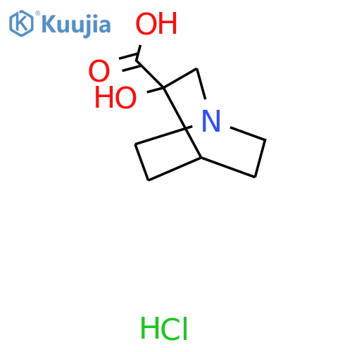 3-Hydroxy-1-azabicyclo[2.2.2]octane-3-carboxylic acid;hydrochloride structure