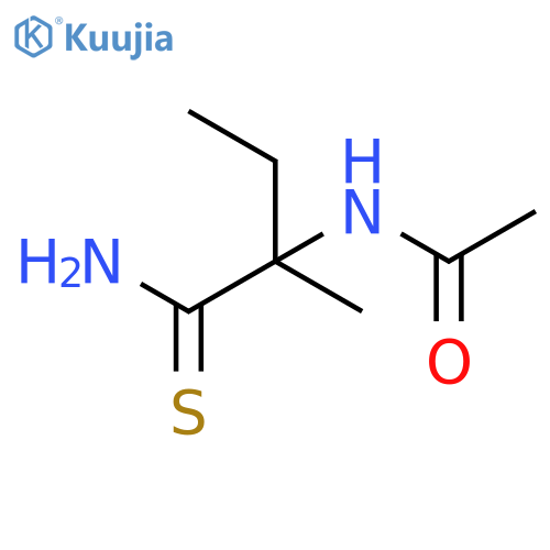 N-(1-carbamothioyl-1-methylpropyl)acetamide structure