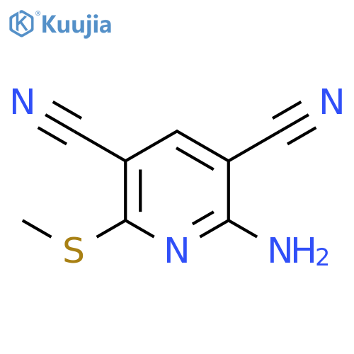2-amino-6-(methylsulfanyl)pyridine-3,5-dicarbonitrile structure