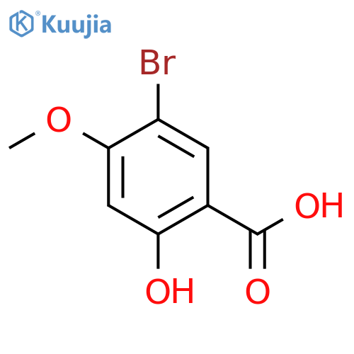 2-Bromo-5-hydroxy-4-methoxybenzoic acid structure