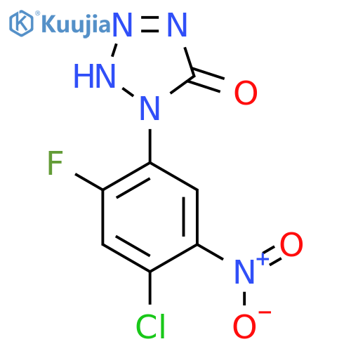 5H-Tetrazol-5-one, 1-(4-chloro-2-fluoro-5-nitrophenyl)-1,2-dihydro- structure