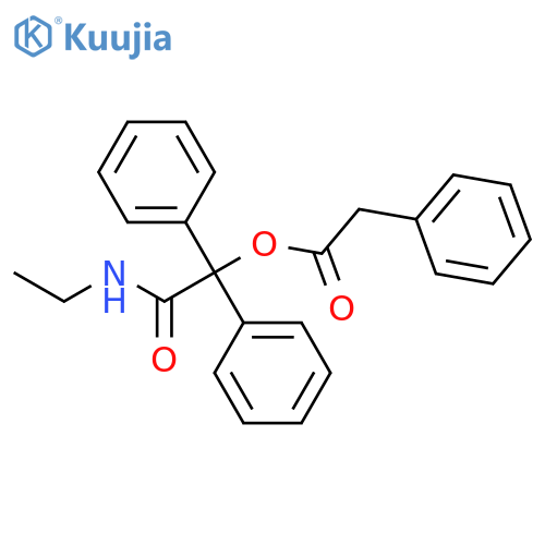 Benzeneacetic acid, 2-(ethylamino)-2-oxo-1,1-diphenylethyl ester structure