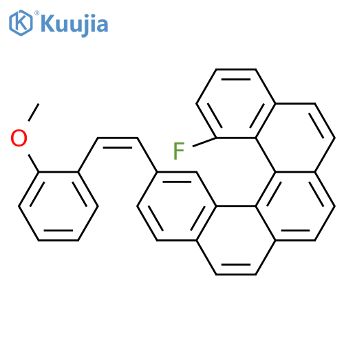 Dibenzo[c,g]phenanthrene, 11-fluoro-9-[2-(2-methoxyphenyl)ethenyl]- structure