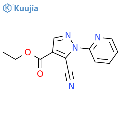 Ethyl 5-cyano-1-(pyridin-2-yl)-1H-pyrazole-4-carboxylate structure
