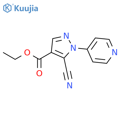 Ethyl 5-cyano-1-(pyridin-4-yl)-1H-pyrazole-4-carboxylate structure