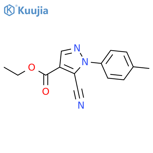 Ethyl 5-cyano-1-(p-tolyl)-1H-pyrazole-4-carboxylate structure