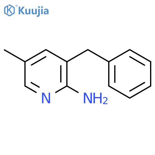 2-Pyridinamine, 5-methyl-3-(phenylmethyl)- structure