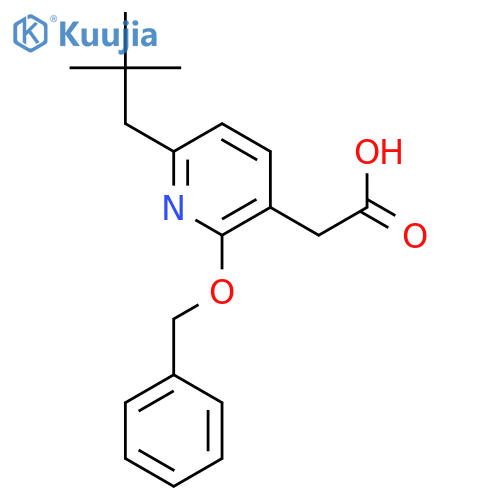 3-Pyridineacetic acid, 6-(2,2-dimethylpropyl)-2-(phenylmethoxy)- structure
