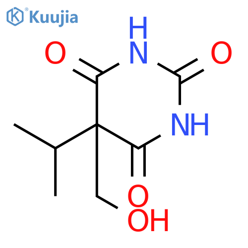 2,4,6(1H,3H,5H)-Pyrimidinetrione, 5-(hydroxymethyl)-5-(1-methylethyl)- structure