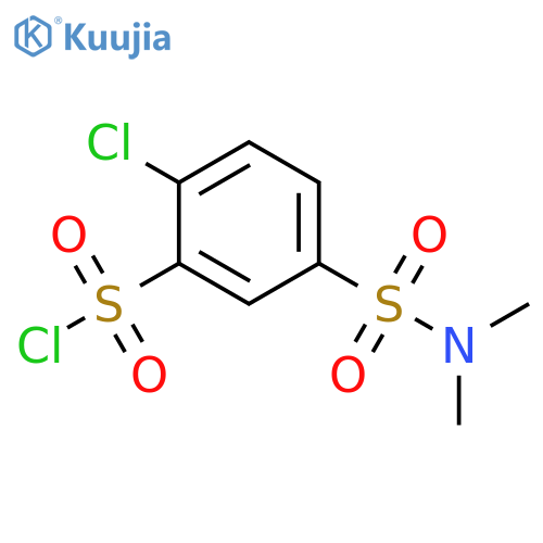 2-chloro-5-(dimethylsulfamoyl)benzene-1-sulfonyl chloride structure