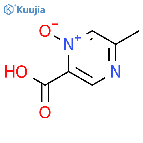 2-Pyrazinecarboxylicacid, 5-methyl-, 1-oxide structure
