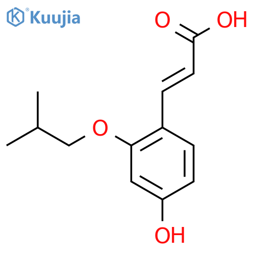 2-Propenoic acid,3-[4-hydroxy(2-methylpropoxy)phenyl]- (9CI) structure