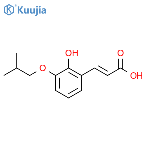 2-Propenoic acid,3-[2-hydroxy(2-methylpropoxy)phenyl]- (9CI) structure