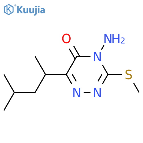 1,2,4-Triazin-5(4H)-one, 4-amino-6-(1,3-dimethylbutyl)-3-(methylthio)- structure
