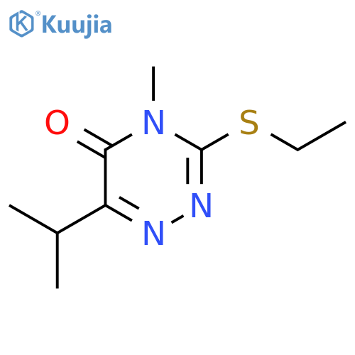 1,2,4-Triazin-5(4H)-one, 3-(ethylthio)-4-methyl-6-(1-methylethyl)- structure