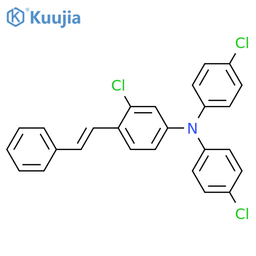 Benzenamine, 3-chloro-N,N-bis(4-chlorophenyl)-4-(2-phenylethenyl)- structure