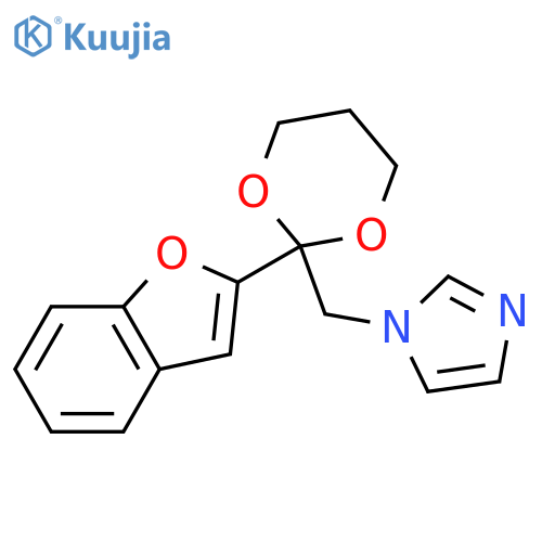1H-Imidazole,1-[[2-(2-benzofuranyl)-1,3-dioxan-2-yl]methyl]- structure