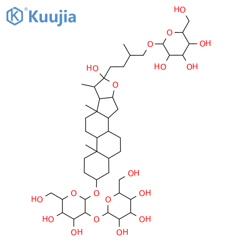 β-D-Glucopyranoside, (3β,5α,22α,25R)-26-(β-D-glucopyranosyloxy)-22-hydroxyfurostan-3-yl 2-O-β-D-glucopyranosyl- structure