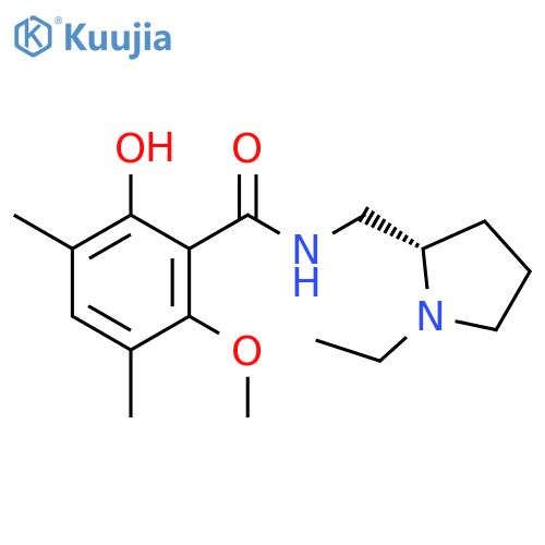 Benzamide,N-[[(2S)-1-ethyl-2-pyrrolidinyl]methyl]-2-hydroxy-6-methoxy-3,5-dimethyl- structure