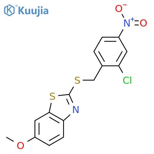 Benzothiazole, 2-[[(2-chloro-4-nitrophenyl)methyl]thio]-6-methoxy- structure